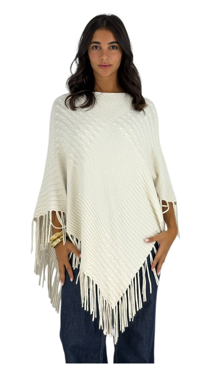 Jaidaa White Poncho