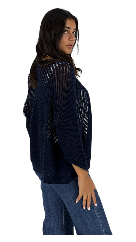 Payal Navy Cardigan