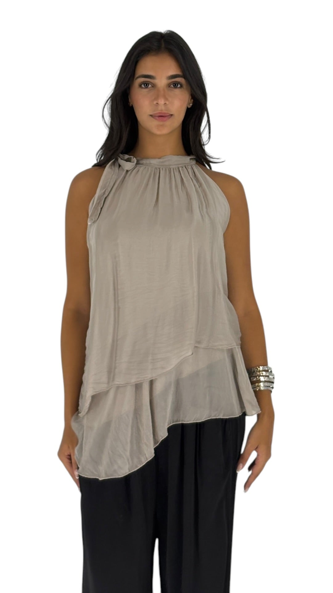 Zarek Taupe Top