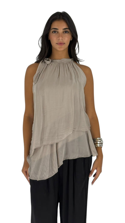 Zarek Taupe Top