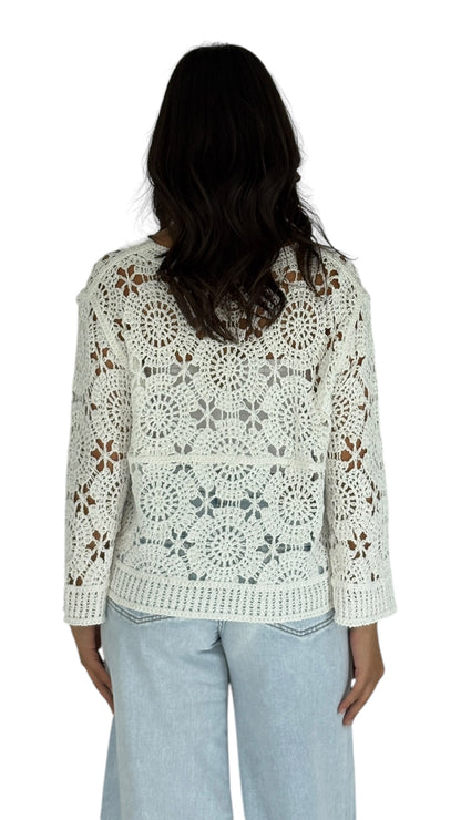 Abeer White Cardigan