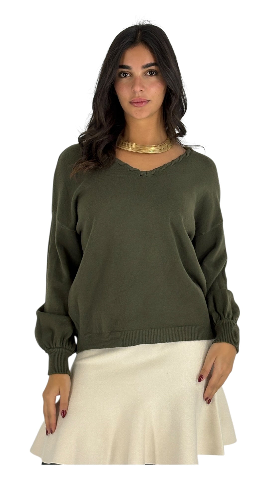 Manal Olive green Sweater