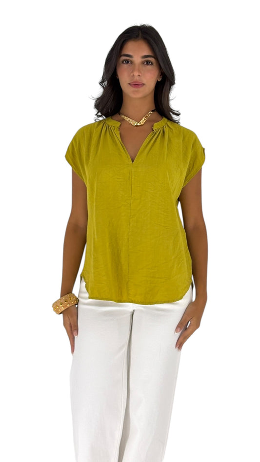 Tulipan Chartreuse Top
