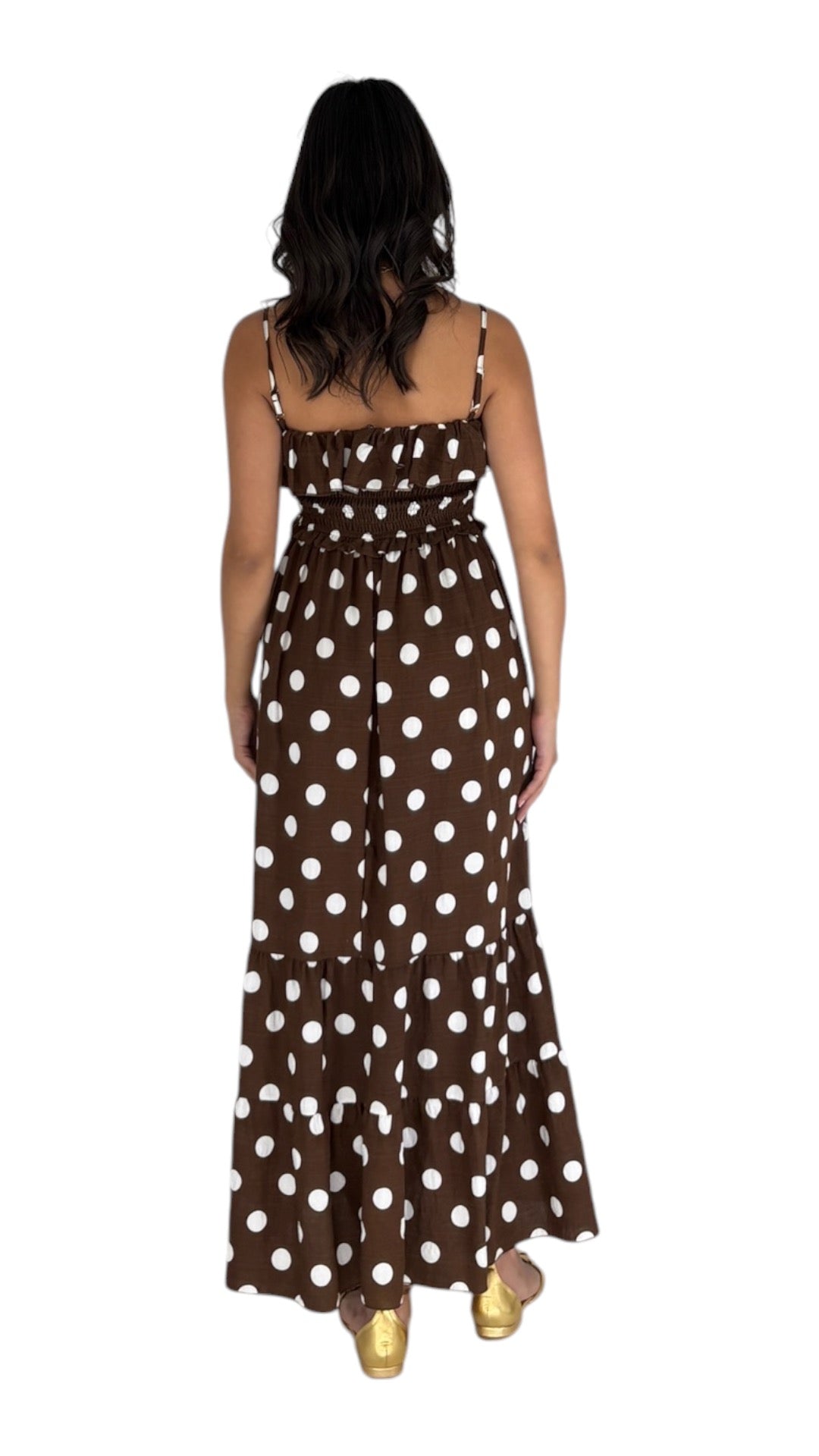 Polka Dots Brown Dress