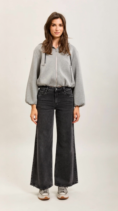 Straight leg Charcoal Denim Jean Pants