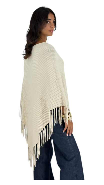 Jaidaa Beige Poncho