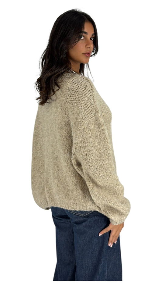 Elio Beige Cardigan