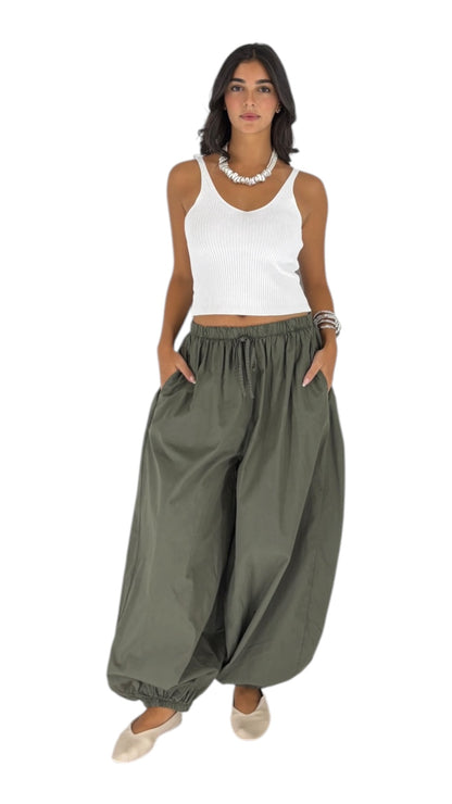 Yusra Olive Pants