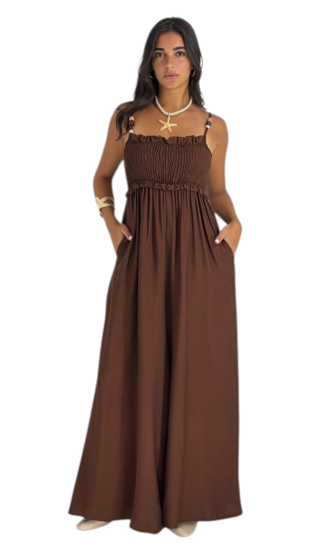 Sunniva Brown Jumpsuit