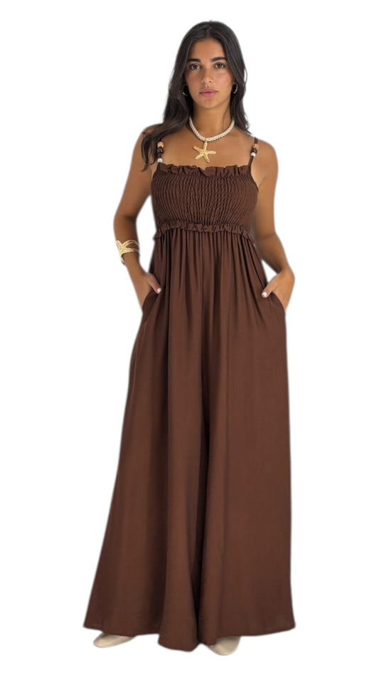 Sunniva Brown Jumpsuit