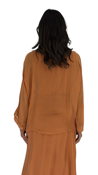 Mena Terracotta Top