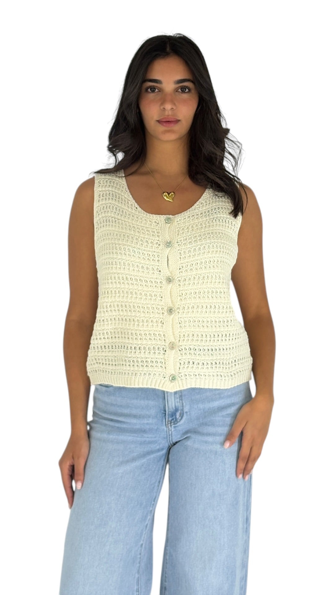 Jida Cream Vest