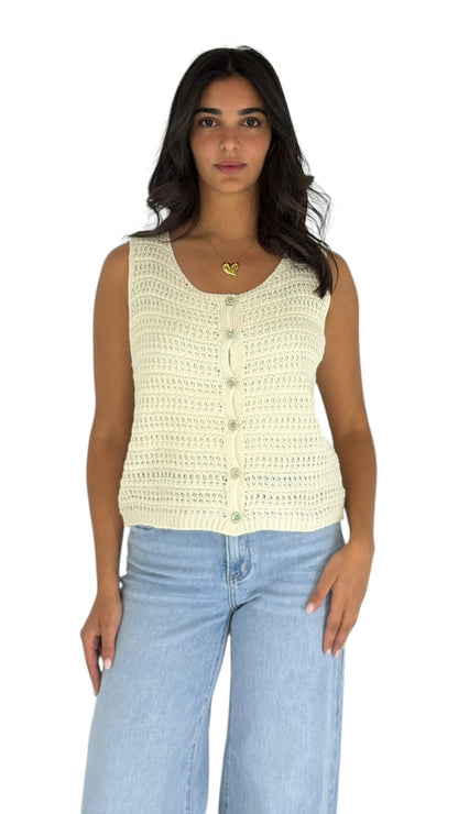 Jida Cream Vest