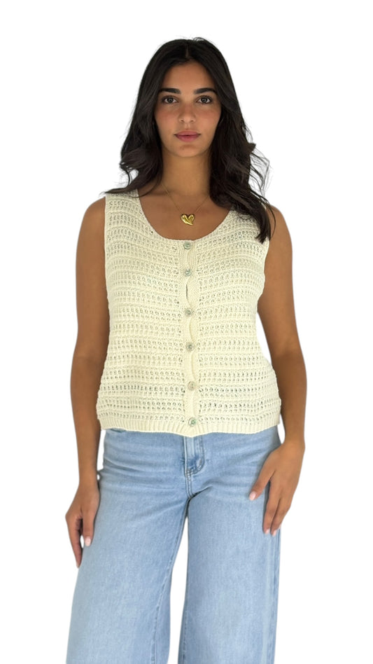 Jida Cream Vest