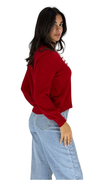 Leah Red Sweater