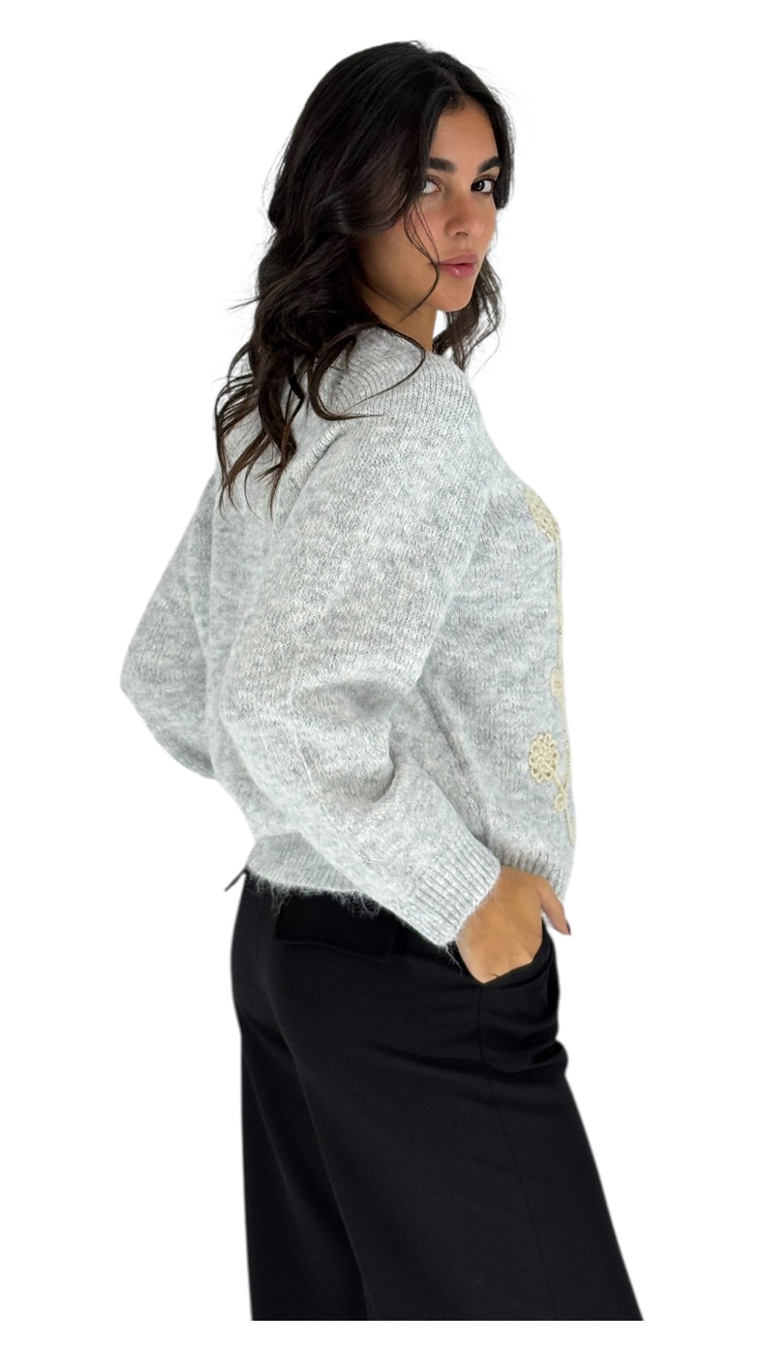 Lilac Grey Sweater