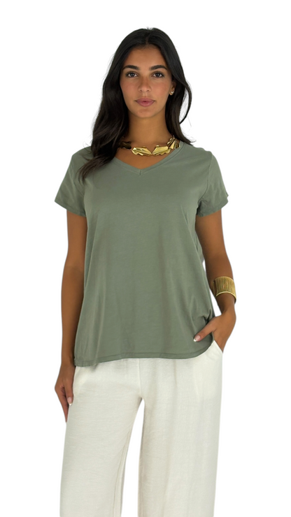 Rania Kaki T-Shirt