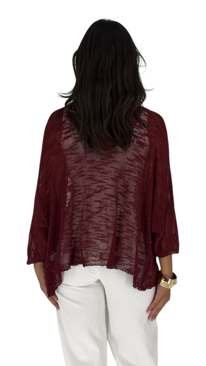 Albina Burgundy Cardigan