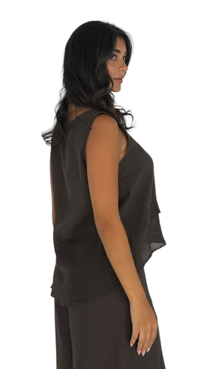 Lialy Brown Top