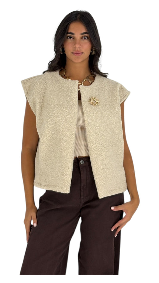 Clover Beige Vest