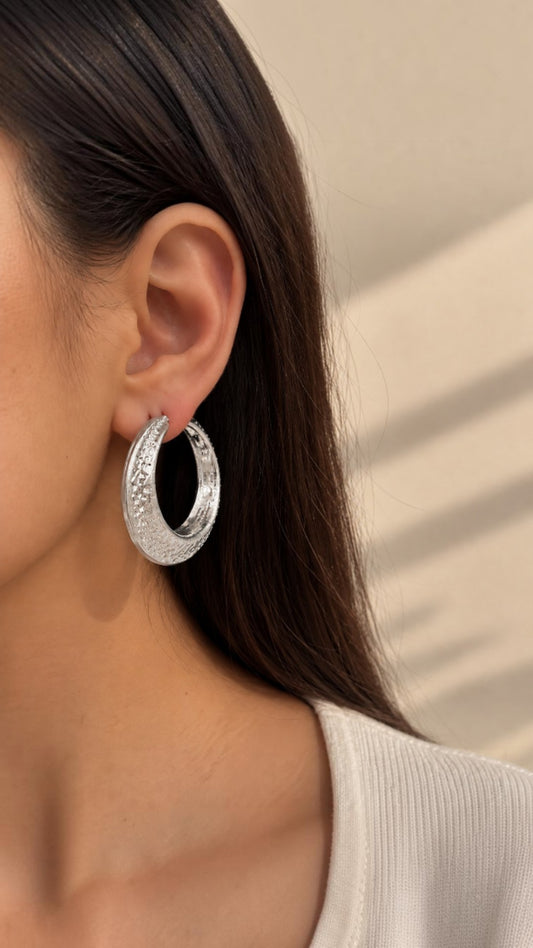 Aria silver earring