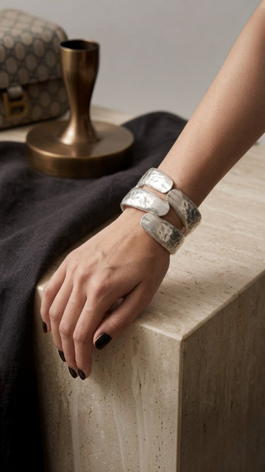 Marian silver bracelet