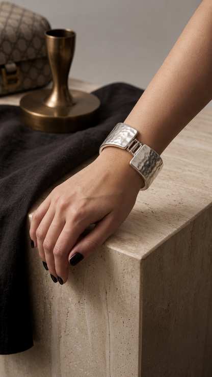 Marian silver bracelet