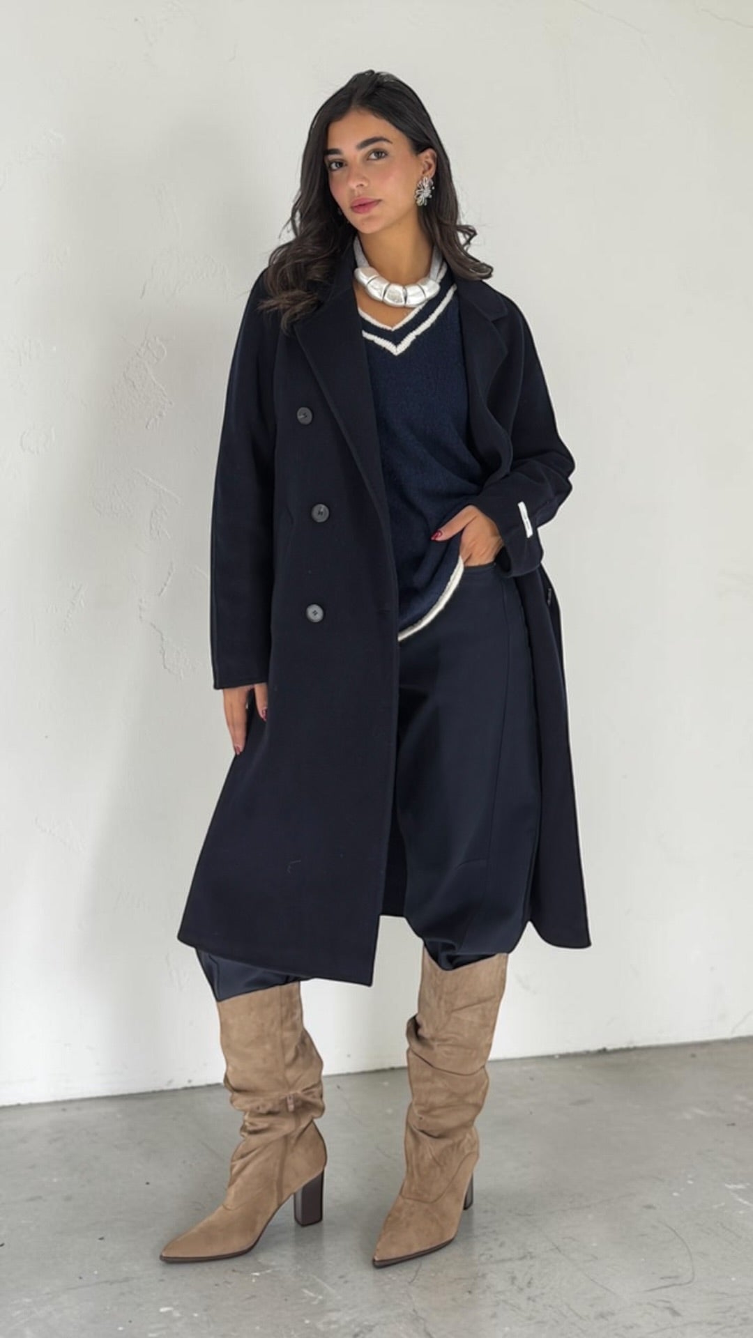 Asma Navy Coat