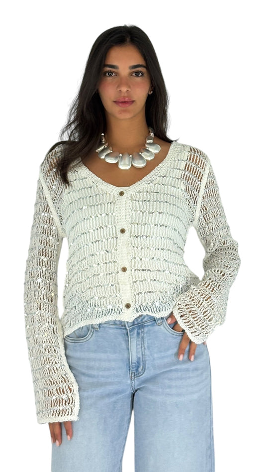 Larin White Cardigan