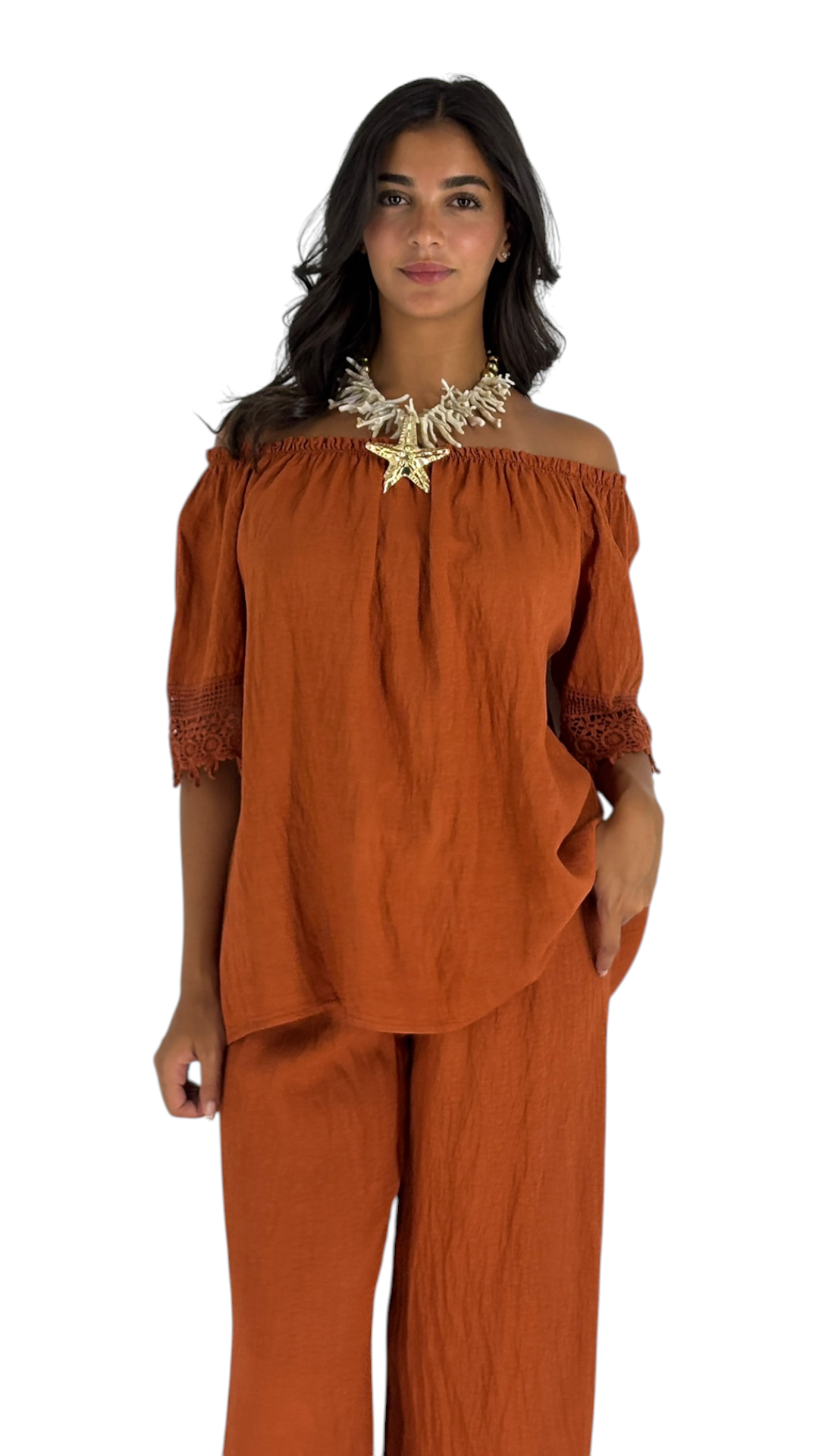 Liz Terracotta Top
