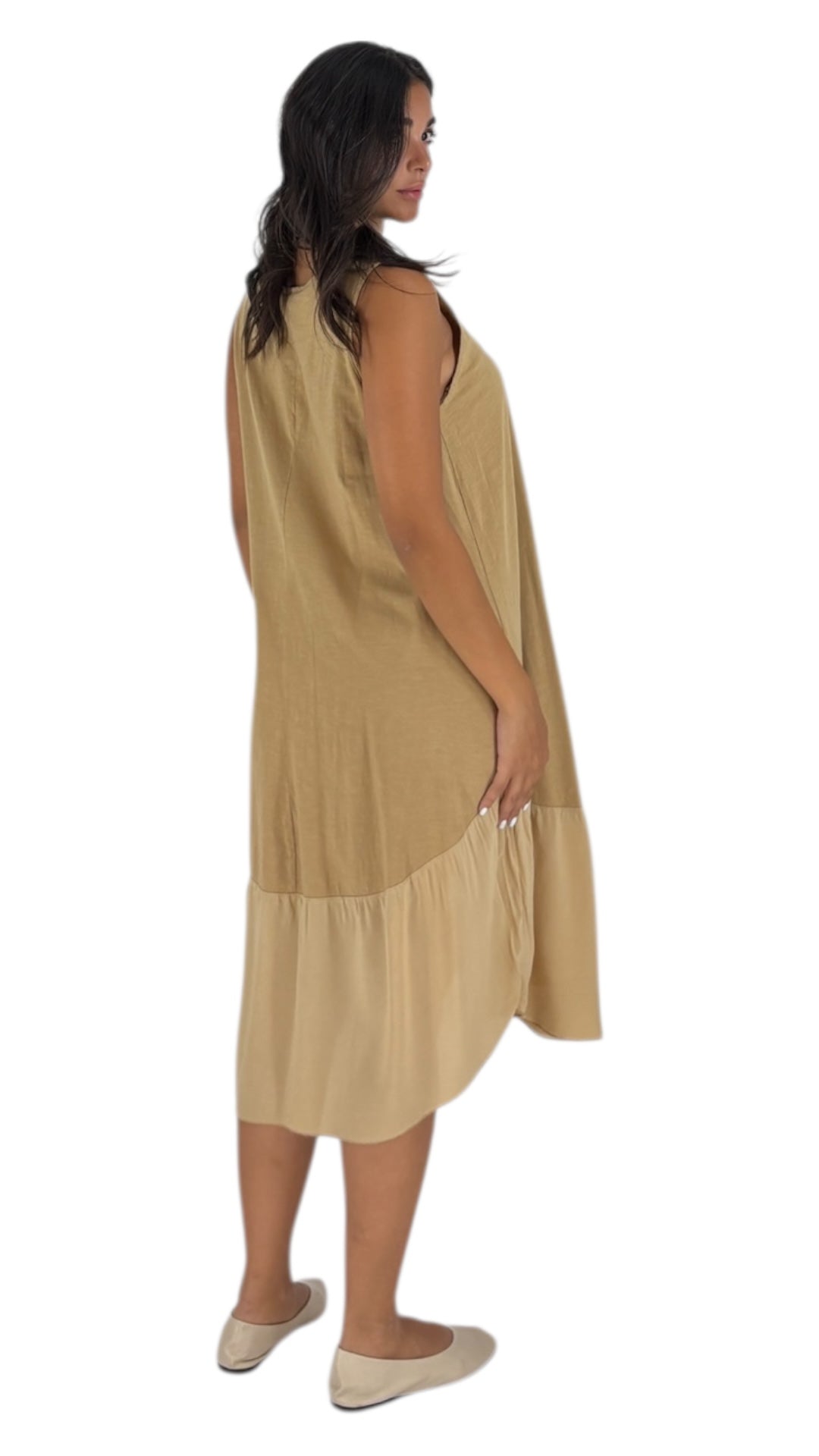 Cain Camel Dress