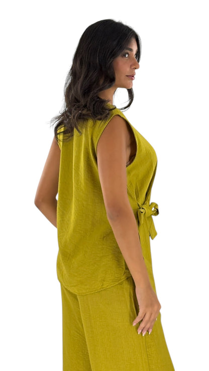Eleni Chartreuse Top