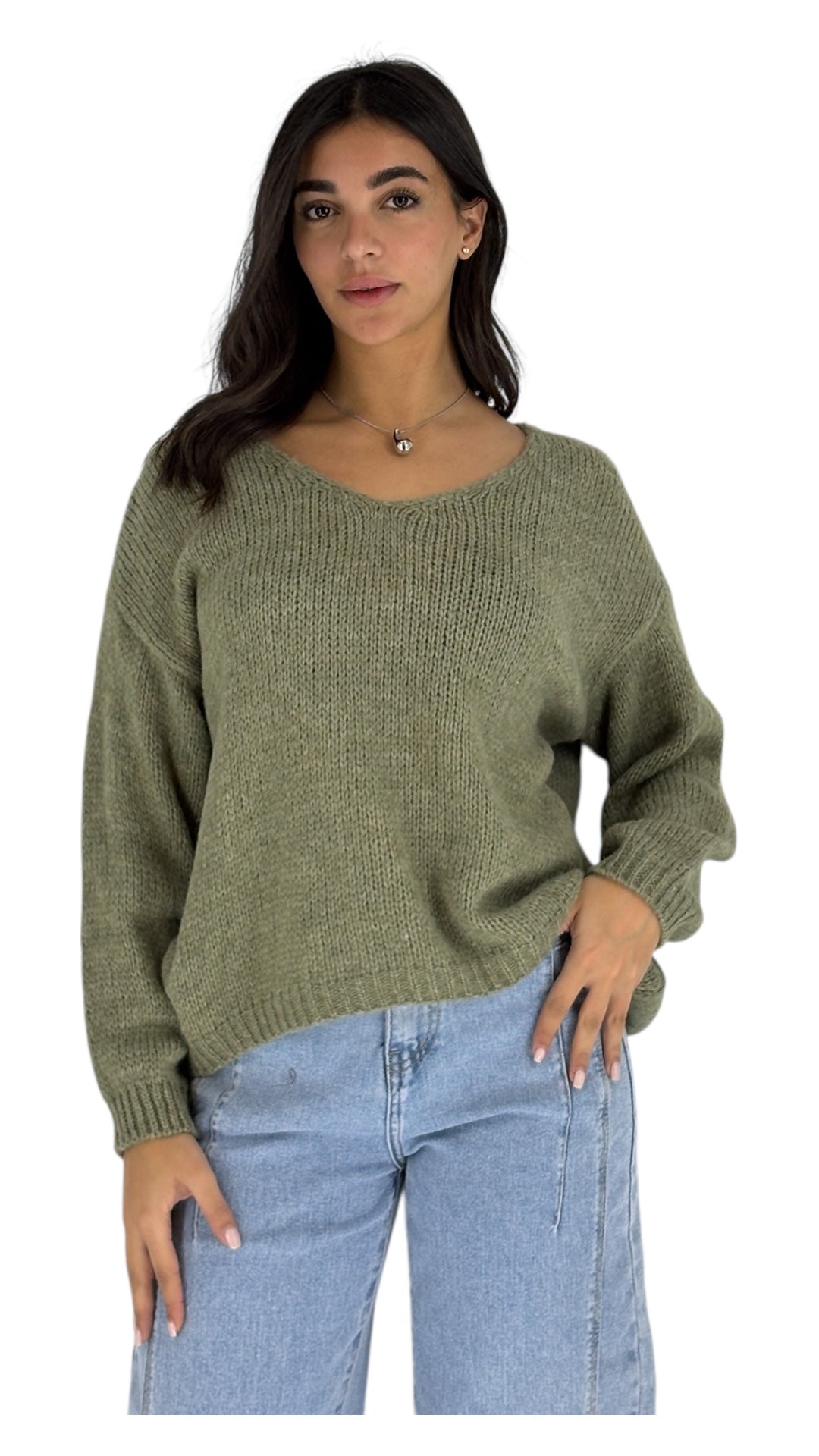 June Kaki Sweater