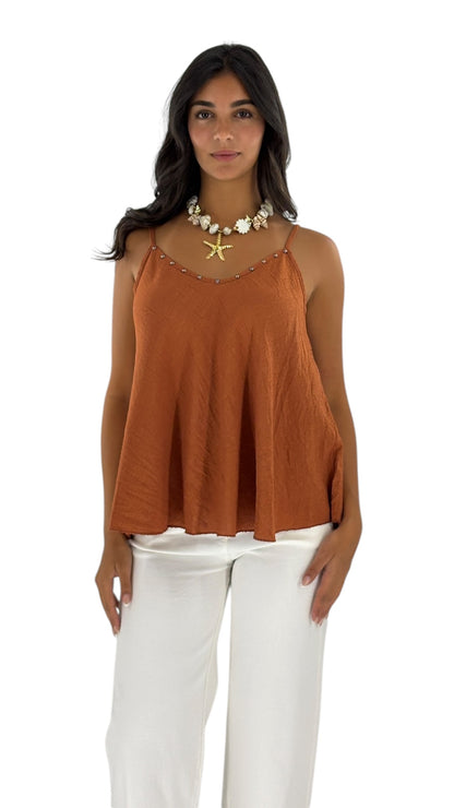 Arohi Terracotta Top