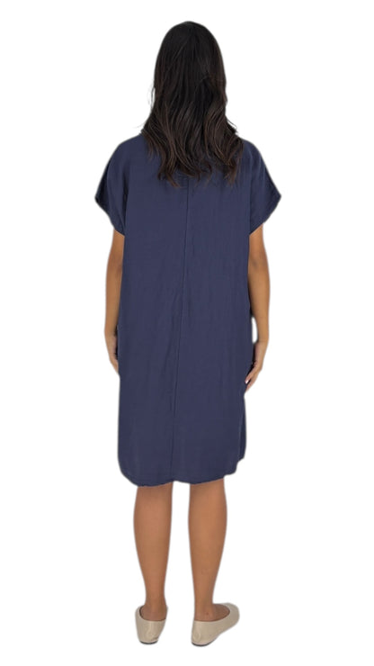 Sat Navy Dress