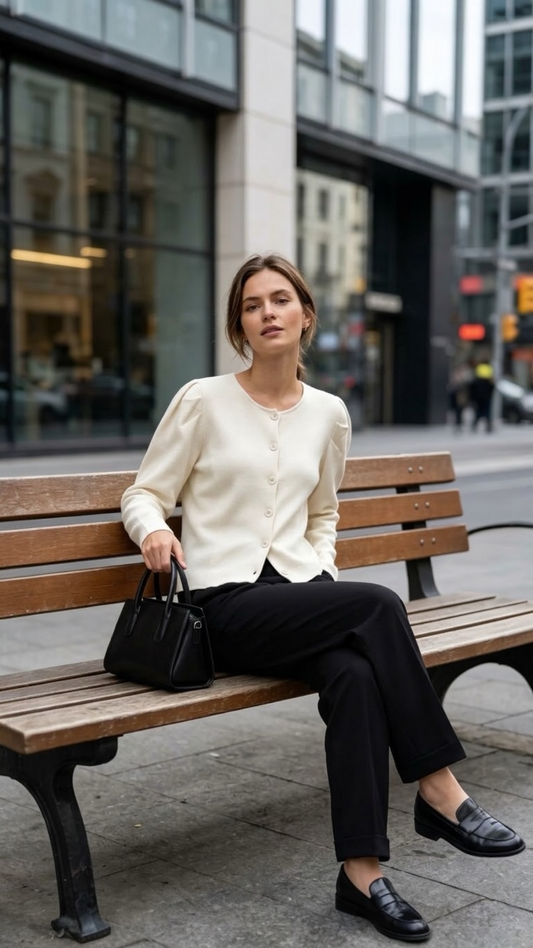 Diala White Cardigan
