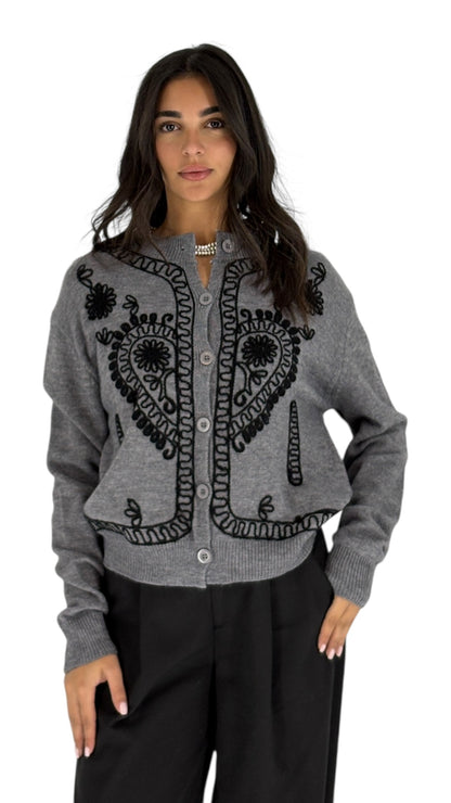 Nael Grey Cardigan