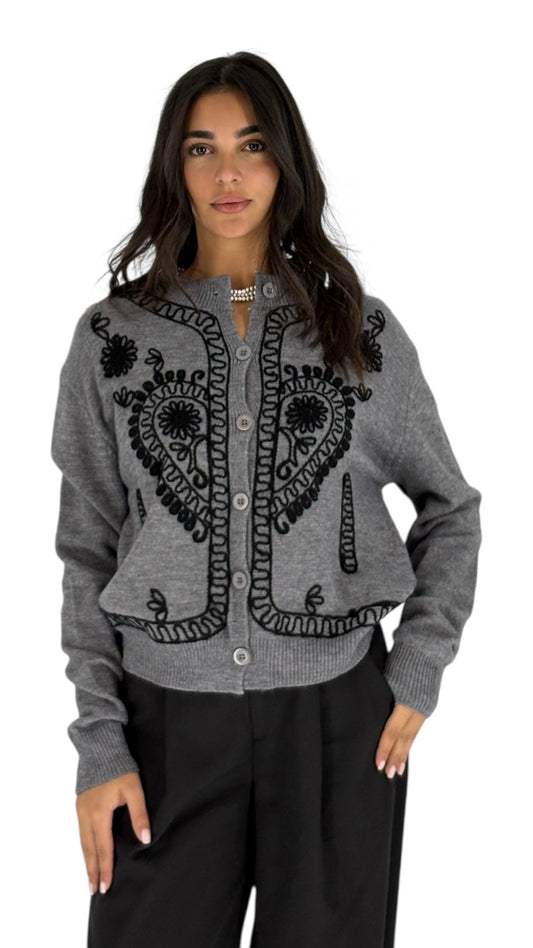 Nael Grey Cardigan