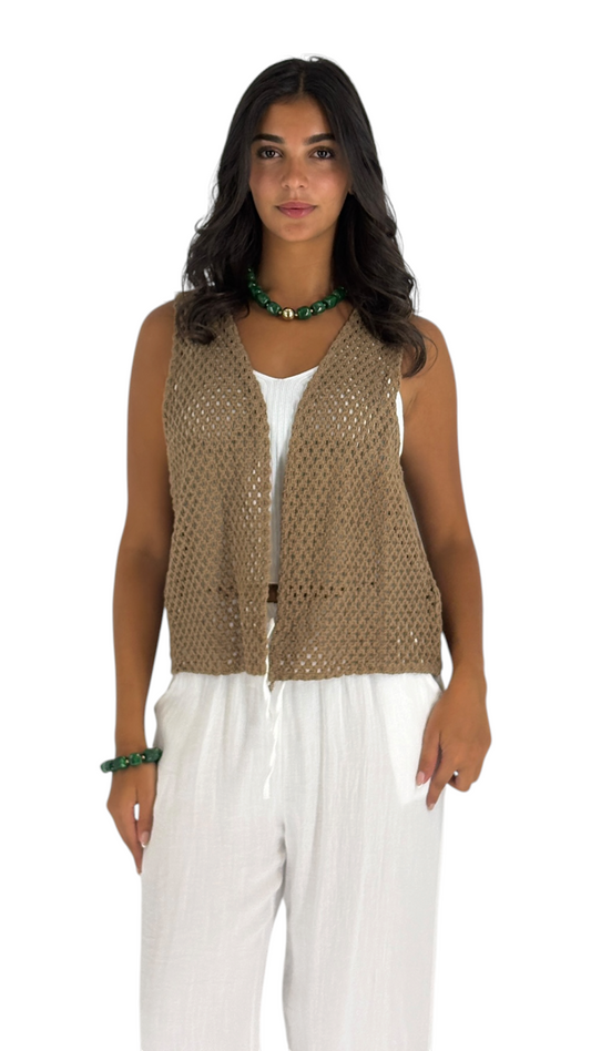 Tani Taupe Vest