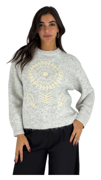 Tauri Light Grey Sweater