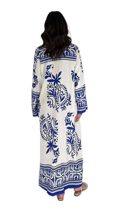 Idal White/Blue Dress