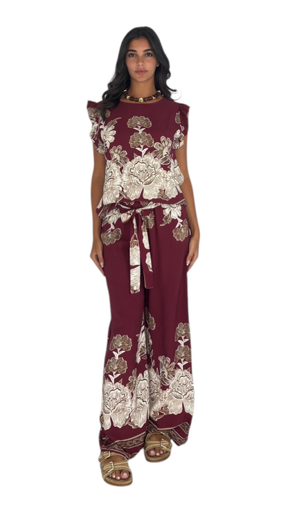 Amani Burgandy Pants