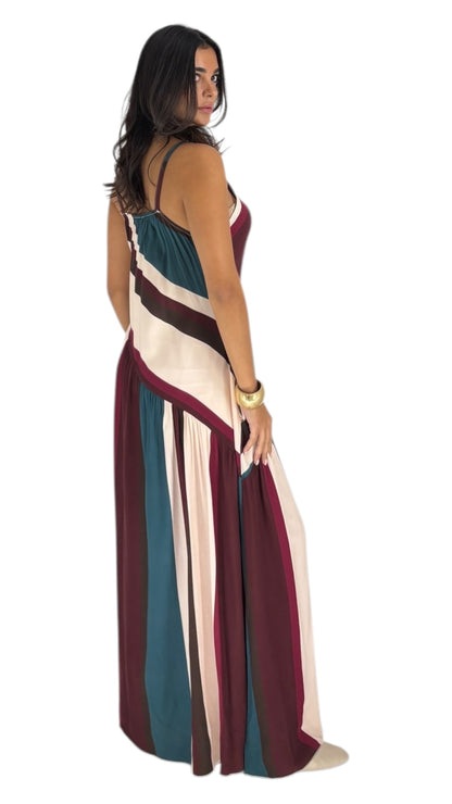 Violet Brown Line Dress