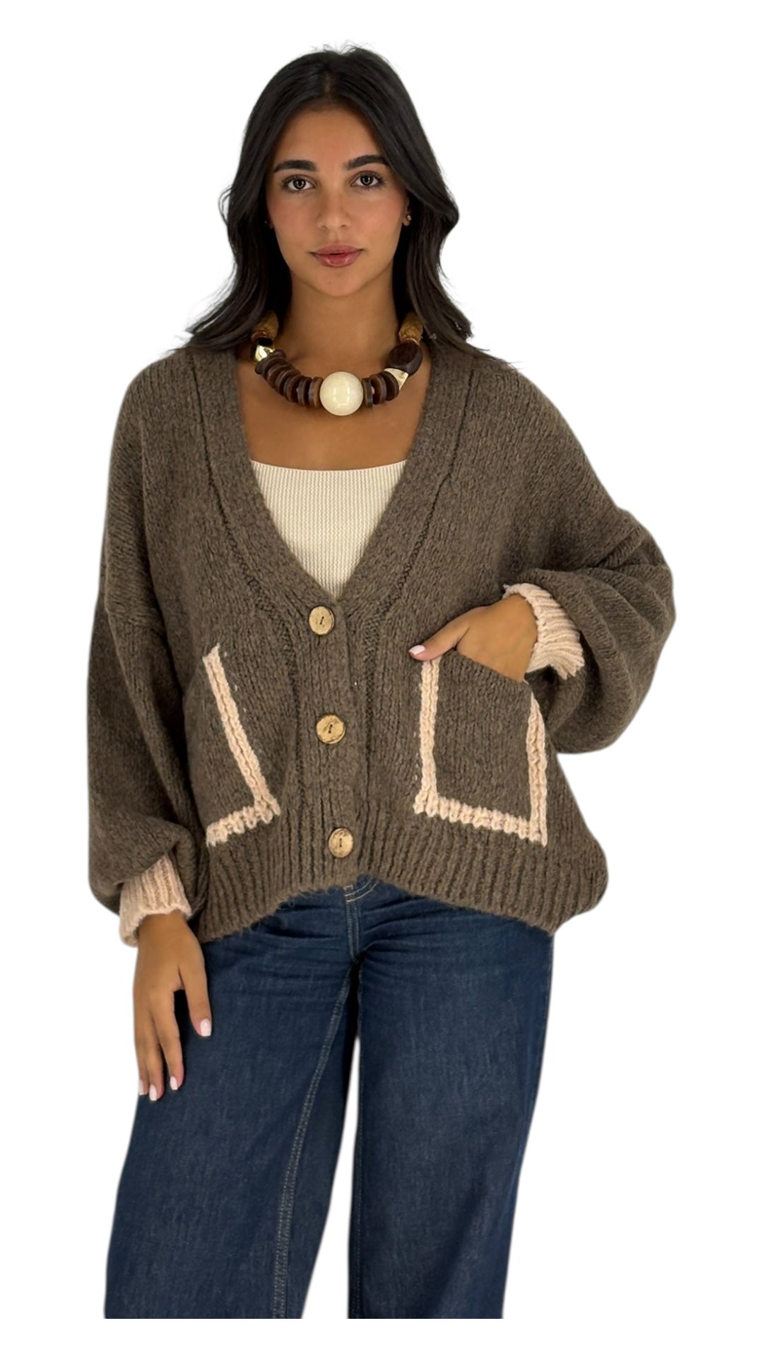 Maria Brown Cardigan