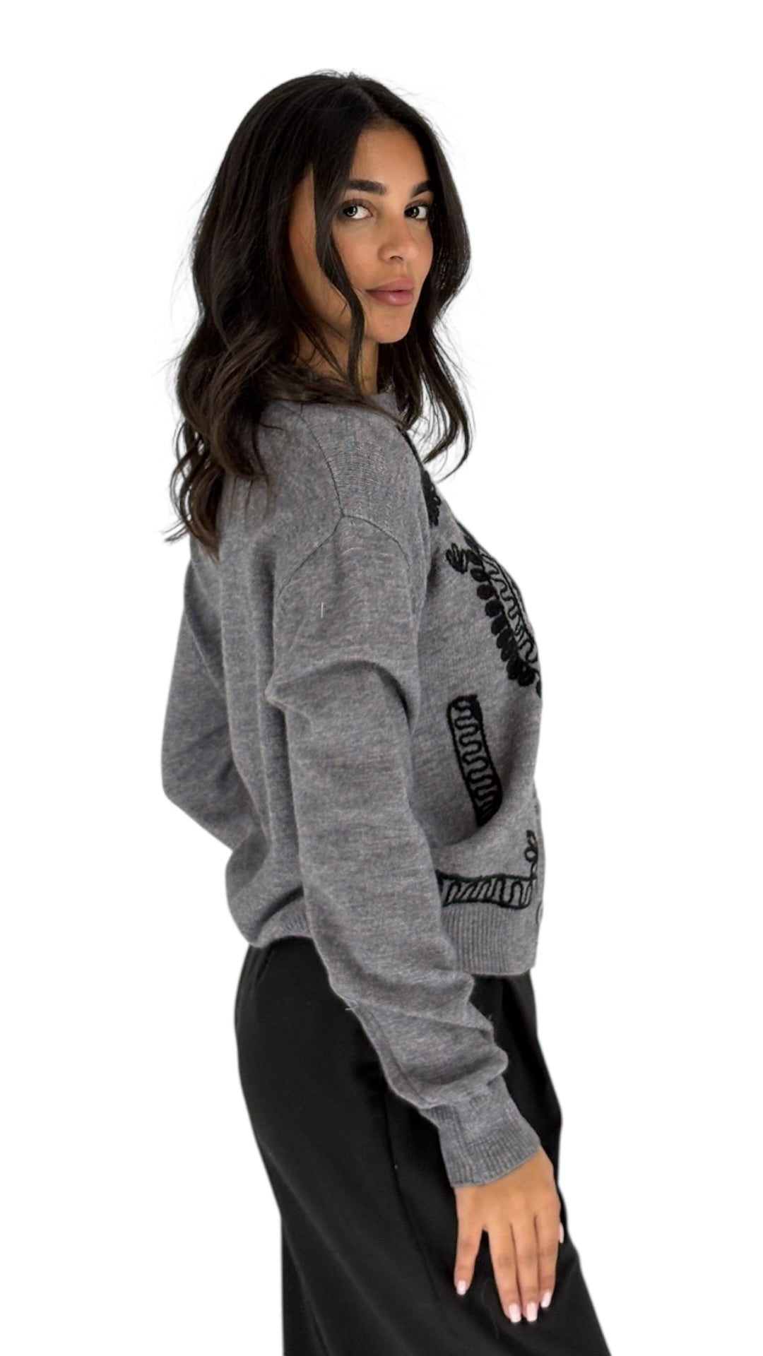 Nael Grey Cardigan