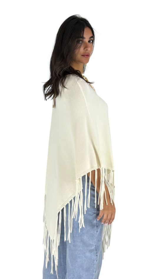 Kali Offwhite Poncho
