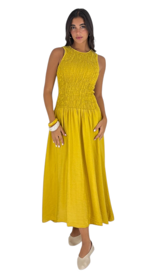 Liza Mustard Dress