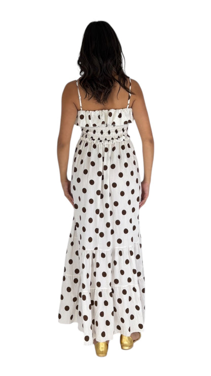 Polka Dots Beige Dress
