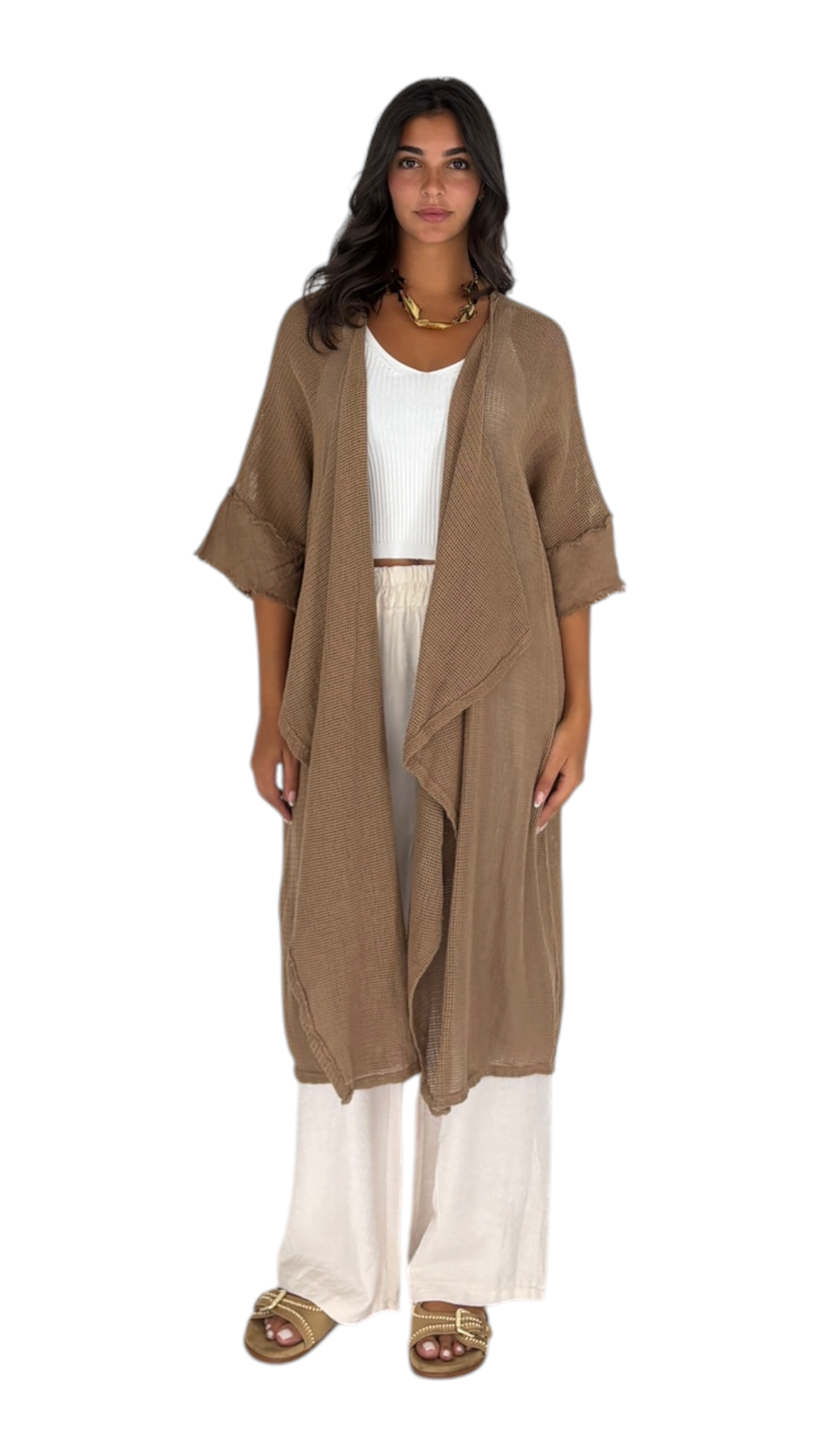 Noor Camel Cardigan