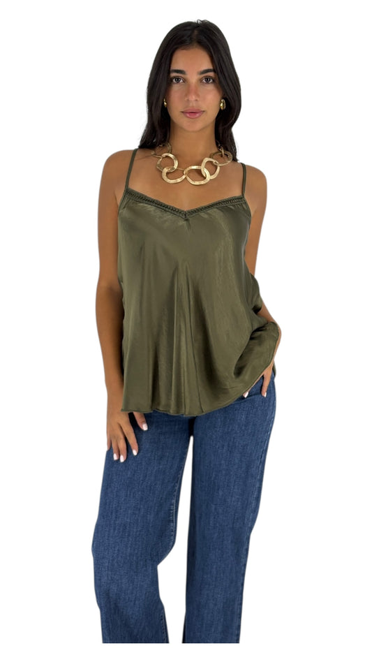 Fadia Olive Green Camisole